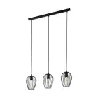 Eglo Pendelleuchte Newtown Stahl Schwarz | IP20 - Geeignet für 3x E27 